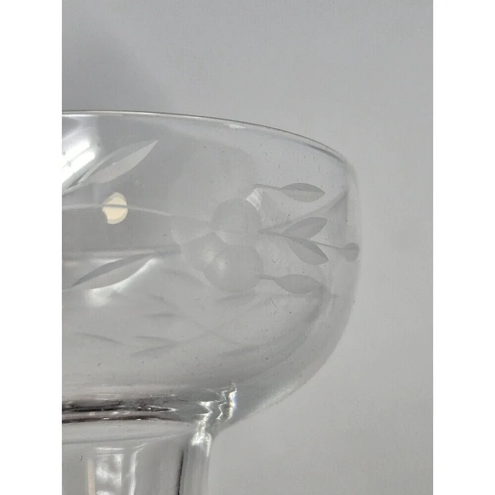 VINTAGE NOS PRINCESS HOUSE CRYSTAL CANDLESTICKS SET OF 2 WITH BOX #447 FLORAL
